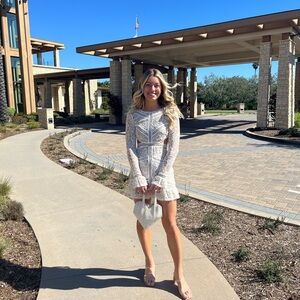 For Love And Lemons Small White Long Sleeve Dress